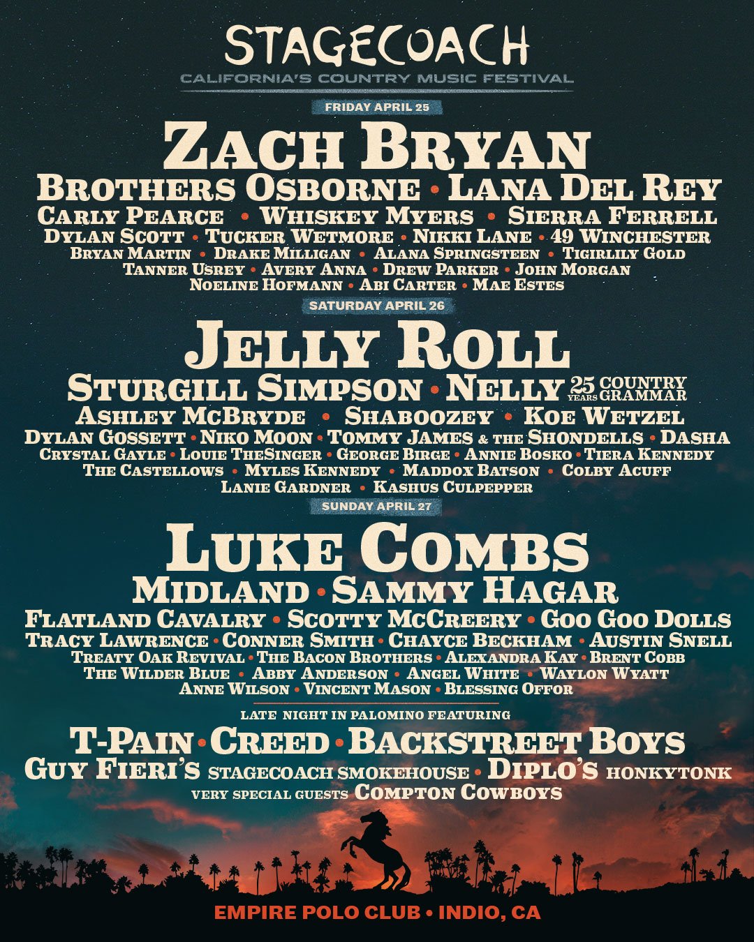 Stagecoach Country Music Festival with Zach Bryan, Lana Del Rey, Brothers Osborne and many more - Friday Only Pass