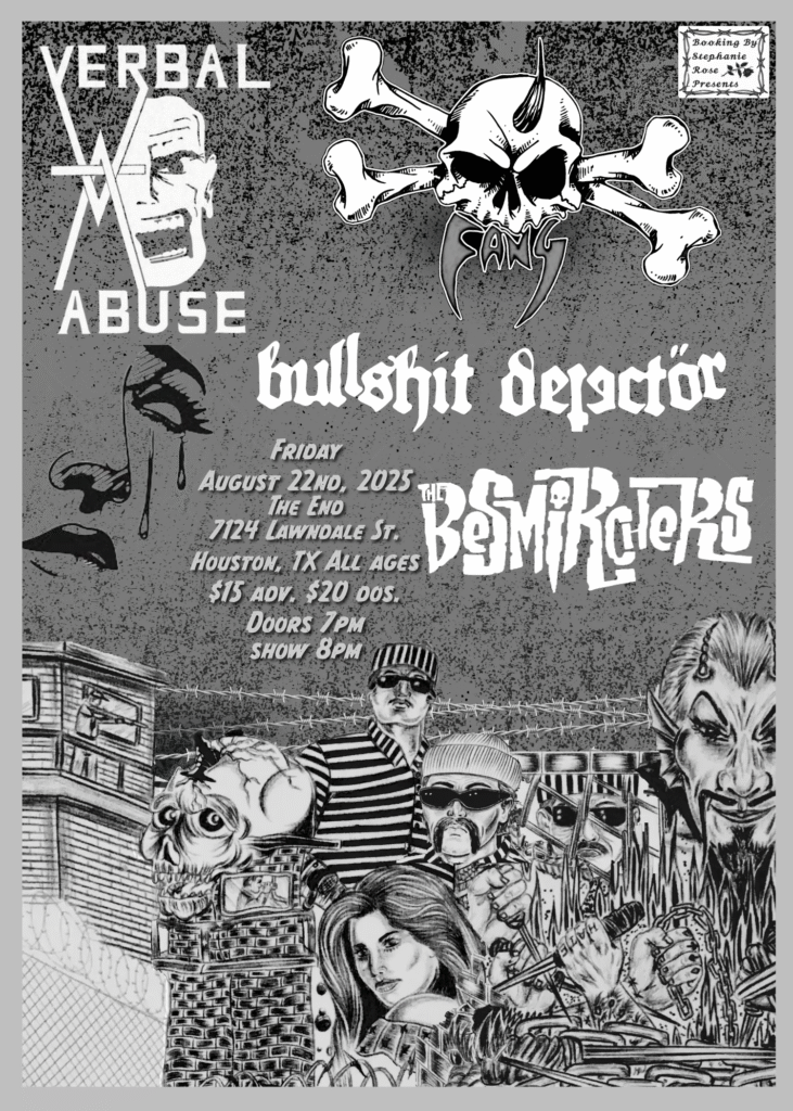 Fang w/ Verbal Abuse, Bullshit Detector and The Besmirchers