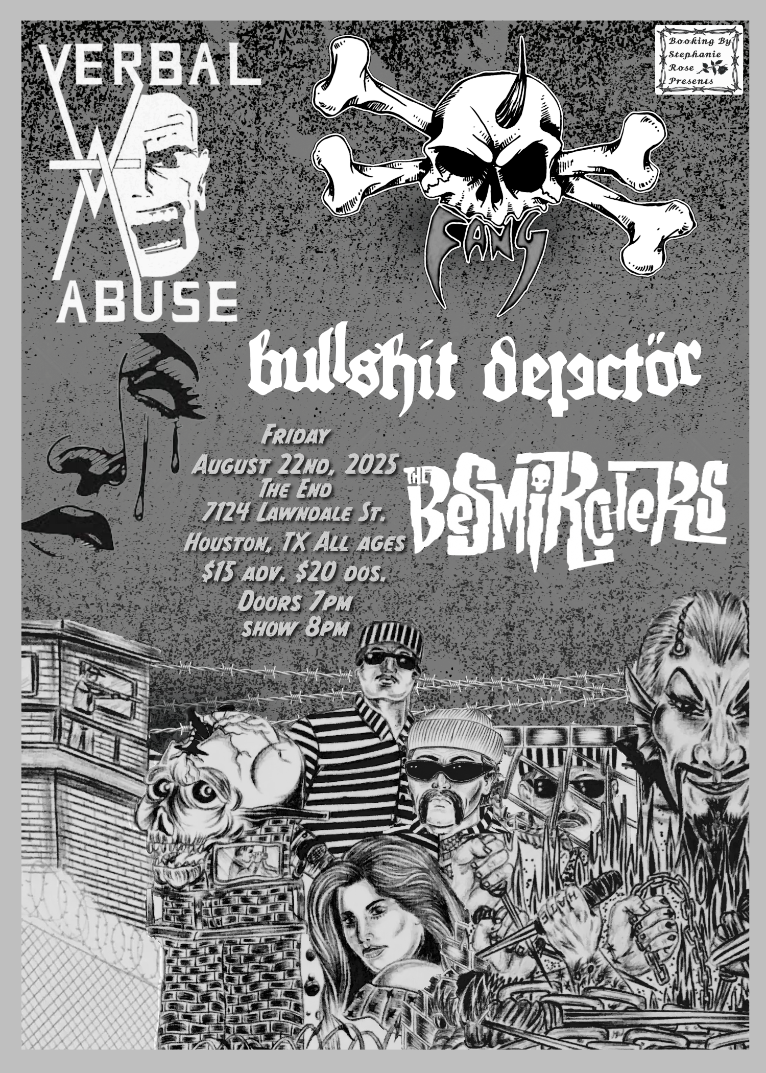 Fang w/ Verbal Abuse, Bullshit Detector and The Besmirchers