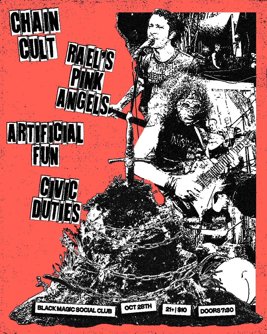 Chain Cult + Rael's Pink Angels + Artificial Fun + Civic Duties