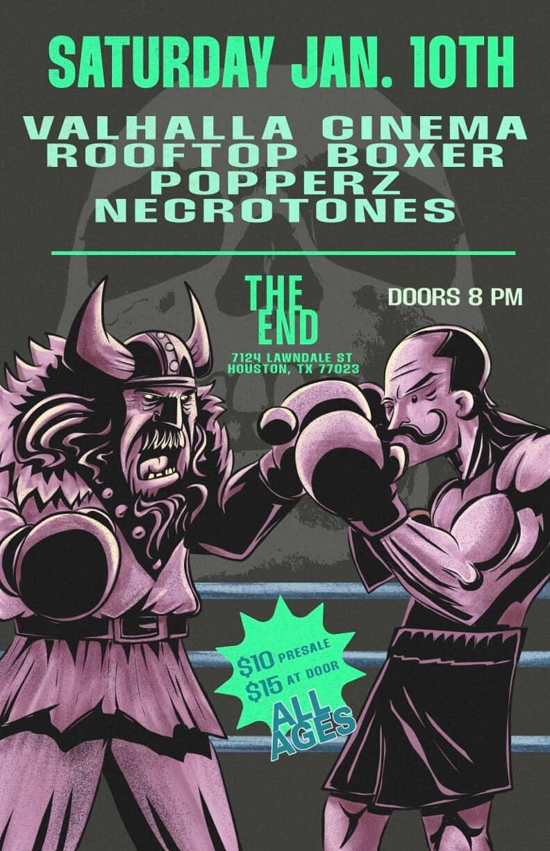 Valhalla Cinema w/Rooftop Boxer, Popperz and More