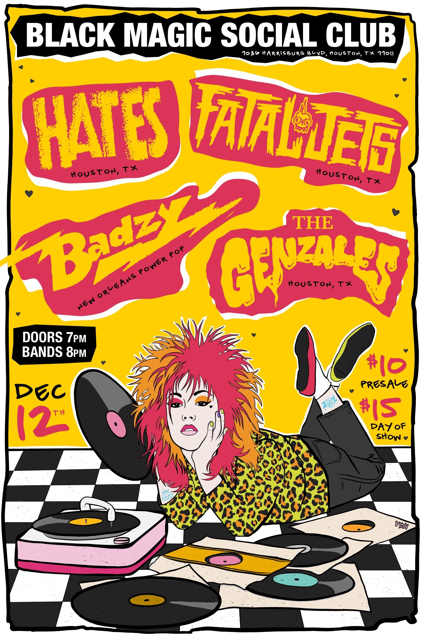 Badzy w/ HATES, The Genzales, Fatal Jets