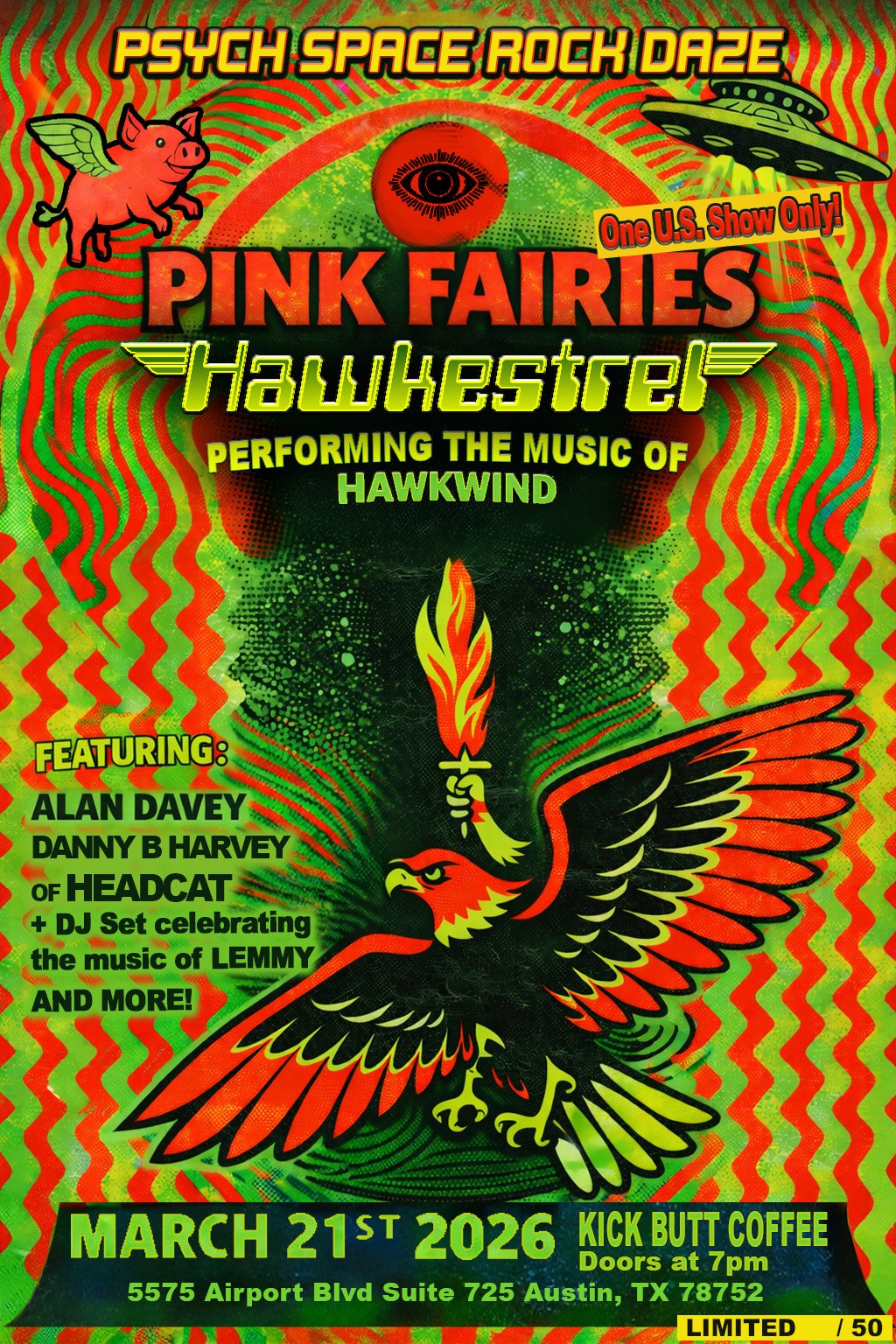 Pink Fairies and Hawkestrel Performing The Music of HAWKWIND